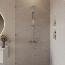 hansgrohe XtraStoris Original Wandnische mit Rahmen 300/150/70, Mattweiß