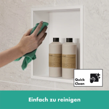hansgrohe XtraStoris Original Wandnische mit Rahmen 300/300/70, Mattweiß