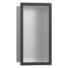 hansgrohe XtraStoris Individual Wandnische Edelstahl gebürstet mit Designrahmen 300/150/100, Brushed Black Chrome