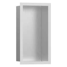 hansgrohe XtraStoris Individual Wandnische Edelstahl gebürstet mit Designrahmen 300/150/100, Mattweiß