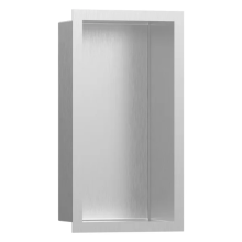 hansgrohe XtraStoris Individual Wandnische Edelstahl gebürstet mit Designrahmen 300/150/100, Edelstahl gebürstet
