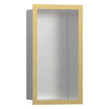 hansgrohe XtraStoris Individual Wandnische Edelstahl gebürstet mit Designrahmen 300/150/100, Polished Gold Optic