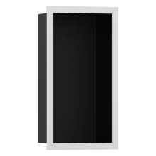 hansgrohe XtraStoris Individual Wandnische Mattschwarz mit Designrahmen 300/150/100, Mattweiß