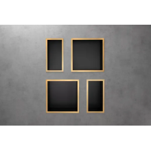 hansgrohe XtraStoris Individual Wandnische Mattschwarz mit Designrahmen 300/150/100, Polished Gold Optic