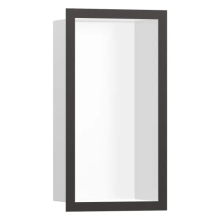 hansgrohe XtraStoris Individual Wandnische Mattweiß mit Designrahmen 300/150/100, Brushed Black Chrome
