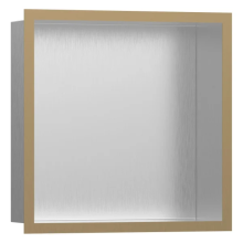 hansgrohe XtraStoris Individual Wandnische Edelstahl gebürstet mit Designrahmen 300/300/100, Brushed Bronze