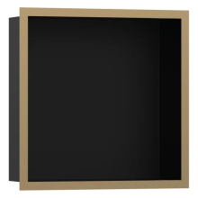 hansgrohe XtraStoris Individual Wandnische Mattschwarz mit Designrahmen 300/300/100, Brushed Bronze