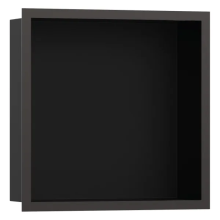 hansgrohe XtraStoris Individual Wandnische Mattschwarz mit Designrahmen 300/300/100, Brushed Black Chrome