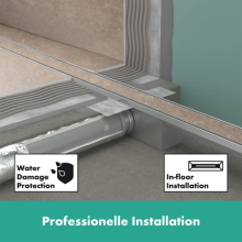 hansgrohe RainDrain Compact Komplettset Duschrinne 900 befliesbar für flache Installation