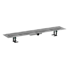 hansgrohe RainDrain Compact Komplettset Duschrinne 1000 für flache Installation, Edelstahl gebürstet