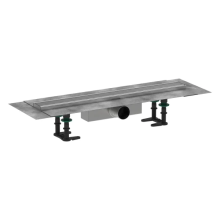 hansgrohe RainDrain Compact Komplettset Duschrinne 600 für Standardinstallation, Edelstahl gebürstet