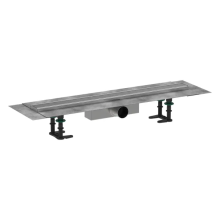 hansgrohe RainDrain Compact Komplettset Duschrinne 700 für Standardinstallation, Edelstahl gebürstet