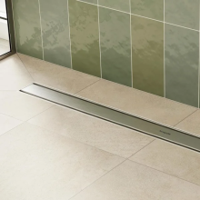 hansgrohe RainDrain Compact Komplettset Duschrinne 800 für Standardinstallation, Edelstahl gebürstet