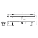 hansgrohe RainDrain Compact Komplettset Duschrinne 900...