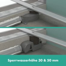 hansgrohe RainDrain Allround Komplettset Duschrinne 700 für Standard-/flache Installation, Edelstahl gebürstet