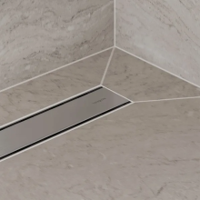 hansgrohe RainDrain Allround Komplettset Duschrinne 700 für Standard-/flache Installation, Edelstahl gebürstet