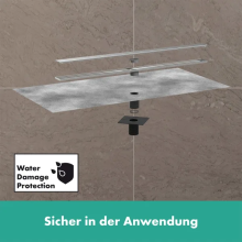 hansgrohe RainDrain Allround Komplettset Duschrinne 1000 für Standard-/flache Installation, Edelstahl gebürstet