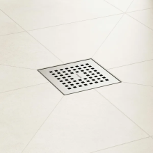 hansgrohe RainDrain Point Komplettset Punktablauf 100/100, Edelstahl gebürstet