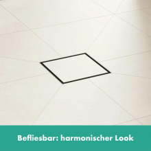 hansgrohe RainDrain Point Komplettset Punktablauf 100/100 rückseitig befliesbar, Edelstahl gebürstet