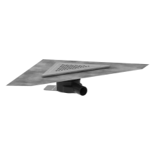 hansgrohe RainDrain Corner Komplettset Punktablauf 240/240, Edelstahl gebürstet