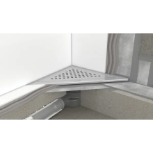 hansgrohe RainDrain Corner Komplettset Punktablauf 240/240, Edelstahl gebürstet