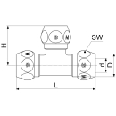 Schlösser Armaturen T-STUECK M. 3 QUETSCHVERSCHR....