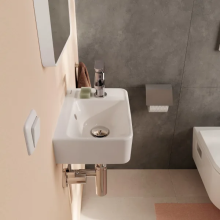 hansgrohe Xanuia Q Handwaschbecken 360/250 mit Hahnloch und Überlauf, Weiß