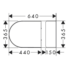 hansgrohe EluPura Original S Stand WC Set mit horizontalem/vertikalem Abgang AquaChannel Flush mit aufgesetzten Spülkasten und WC-Sitz, Weiß