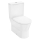 hansgrohe EluPura Original S Stand WC Set mit horizontalem/vertikalem Abgang AquaChannel Flush mit aufgesetzten Spülkasten und WC-Sitz, Weiß