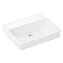 hansgrohe Xanuia Q Waschtisch 600/480 ohne Hahnloch und Überlauf, SmartClean, Weiß