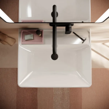 hansgrohe Xanuia Q Waschtisch 600/480 ohne Hahnloch und Überlauf, SmartClean, Weiß
