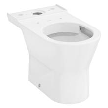 hansgrohe EluPura Original S Stand-WC für aufgesetzten Spülkasten mit horizontalem Abgang AquaChannel Flush, HygieneEffect, Weiß