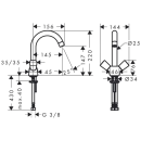 hansgrohe Logis 2-Griff Waschtischarmatur 150 ohne...
