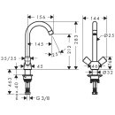 hansgrohe Logis M31 2-Griff Küchenmischer 220, 1jet,...