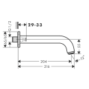hansgrohe Vernis Shape Wanneneinlauf, Mattschwarz