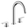hansgrohe Vernis Blend 3-Loch Waschtischarmatur mit Zugstangen-Ablaufgarnitur, Chrom