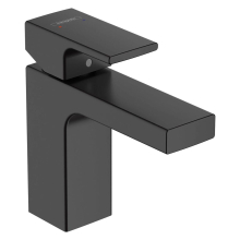 hansgrohe Vernis Shape Einhebel-Waschtischmischer 100 mit isolierter Wasserführung und Zugstangen-Ablaufgarnitur, Mattschwarz