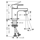 hansgrohe Vernis Shape Einhebel-Waschtischmischer 70 mit...