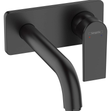 hansgrohe Vernis Shape Einhebel-Waschtischmischer Unterputz für Wandmontage mit Auslauf 20,7 cm, Mattschwarz