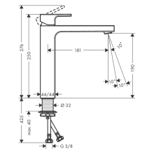 hansgrohe Vernis Shape Einhebel-Waschtischmischer 190 mit isolierter Wasserführung ohne Ablaufgarnitur, Mattschwarz
