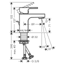 hansgrohe Vernis Shape Einhebel-Waschtischmischer 70...