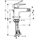 hansgrohe Talis E Einhebel-Bidetmischer mit...