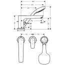 hansgrohe Talis E 3-Loch Einhebel-Wannenrandmischer...