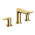 hansgrohe Talis E 3-Loch Waschtischarmatur mit Zugstangen-Ablaufgarnitur, Polished Gold Optic