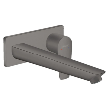 hansgrohe Talis E Einhebel-Waschtischmischer Unterputz für Wandmontage mit Auslauf 22,5 cm, Brushed Black Chrome