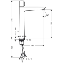 hansgrohe Talis Select E Waschtischmischer 240 für Aufsatzwaschtische mit Zugstangen-Ablaufgarnitur, Chrom