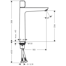 hansgrohe Talis Select E Waschtischmischer 240 ohne Ablaufgarnitur, Chrom