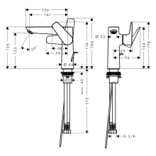 hansgrohe Talis E Einhebel-Waschtischmischer 150 mit Zugstangen-Ablaufgarnitur, Polished Gold Optic