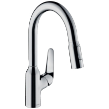 hansgrohe Focus M42 Einhebel-Küchenmischer 180, Ausziehbrause, 2jet, Chrom