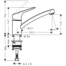 hansgrohe Logis M31 Einhebel-Küchenmischer 120,...
